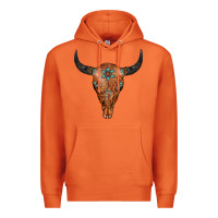 Carrot Western Tooled Leather Bull Skull Premium Hoodie - Jasminsmagicworld