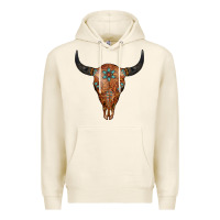 Tofu Western Tooled Leather Bull Skull Premium Hoodie - Jasminsmagicworld