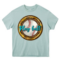 Arona baseball with sunflower round earrings Heavy Core Tee - BundleAndBundleShop