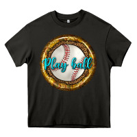 Asphalt baseball with sunflower round earrings Heavy Core Tee - BundleAndBundleShop