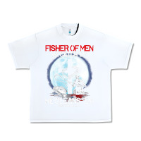 White fisher of men we catch  em he cleans  em matthew 4 19 Urban Heavy Tee - Craftify
