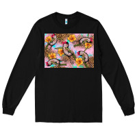 Black Baby monkey flowers Long Sleeve Tee - Artiststas