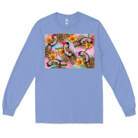 Colony Blue Baby monkey flowers Long Sleeve Tee - Artiststas