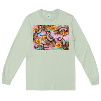 Matcha Baby monkey flowers Long Sleeve Tee - Artiststas