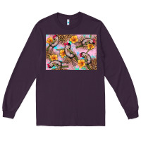 Plum Baby monkey flowers Long Sleeve Tee - Artiststas
