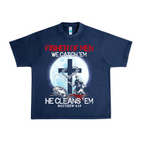 Navy fisher of men we catch  em he cleans  em matthew 4 19 Urban Heavy Tee - Craftify