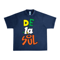 Navy De La Soul Print Urban Heavy Tee - Craftify
