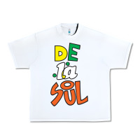 White De La Soul Print Urban Heavy Tee - Craftify