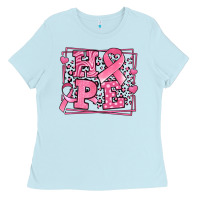 Baby Blue hope breast cancer awareness ribbon Ladies Tee - LillyAllenDesigns