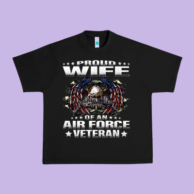 Proud Wife Of An Air Force Veteran Military Vet Spouse Gifts Premium M Urban Heavy Tee Designed By Craftify