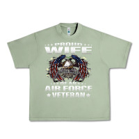 Oil Green proud wife of an air force veteran military vet spouse gifts premium m Urban Heavy Tee - Craftify