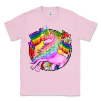 Bubblegum Pink Pride unicorn Classic Tee - FaDigitalArtStudio