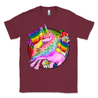 Burgundy Pride unicorn Classic Tee - FaDigitalArtStudio