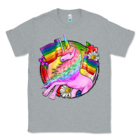 Heather Grey Pride unicorn Classic Tee - FaDigitalArtStudio