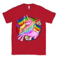 Red Pride unicorn Classic Tee - FaDigitalArtStudio