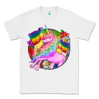 White Pride unicorn Classic Tee - FaDigitalArtStudio
