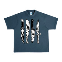 Midnight Navy knives horror movie friday halloween horror goth evil t shirt Urban Heavy Tee - InspiraDesign