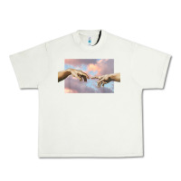 Pistachio creation of adam hands aesthetic t shirt Urban Heavy Tee - InspiraDesign