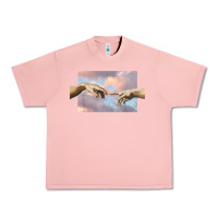 Salmon creation of adam hands aesthetic t shirt Urban Heavy Tee - InspiraDesign