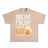 Burro Hocus Pocus I Need Beer To Focus Funny Halloween Witch 1 Urban Heavy Tee - InspiraDesign