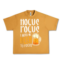 Peanut Butter Hocus Pocus I Need Beer To Focus Funny Halloween Witch 1 Urban Heavy Tee - InspiraDesign