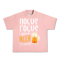 Salmon Hocus Pocus I Need Beer To Focus Funny Halloween Witch 1 Urban Heavy Tee - InspiraDesign