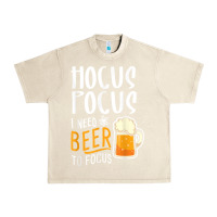 Sandshell Hocus Pocus I Need Beer To Focus Funny Halloween Witch 1 Urban Heavy Tee - InspiraDesign