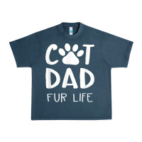Midnight Navy funny cat dad fathers day gift shirt fur life cat tee Urban Heavy Tee - InspiraDesign