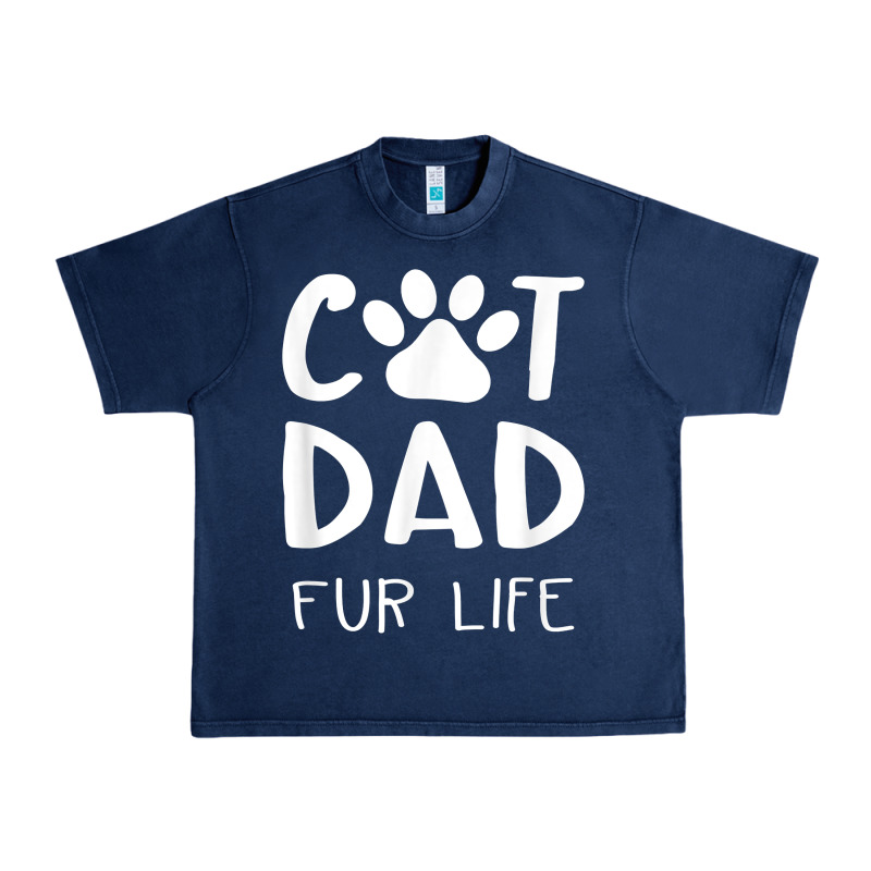 Funny Cat Dad Fathers Day Gift Shirt Fur Life Cat Tee Urban Heavy Tee by InspiraDesign | Teevron