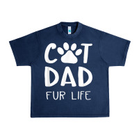 Navy funny cat dad fathers day gift shirt fur life cat tee Urban Heavy Tee - InspiraDesign