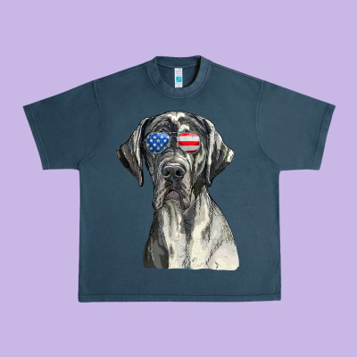 Great Dane Sunglasses American Usa Flag 4th Of July Fourth T Shirt Urban Heavy Tee Designed By Inspiradesign