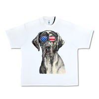 White great dane sunglasses american usa flag 4th of july fourth t shirt Urban Heavy Tee - InspiraDesign