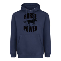 Navy Horse Power Heavyweight Hoodie - Bettercallsaul