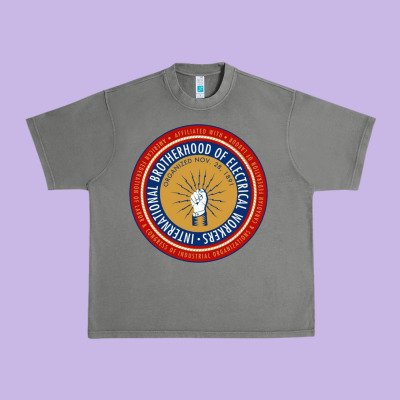 Ibew Electrician Urban Heavy Tee Designed By Inspiradesign
