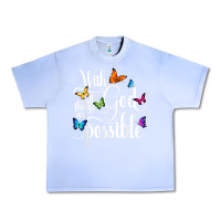 Grape Ice With God All Things Are Possible  Religious Butterfly Art Urban Heavy Tee - InspiraDesign