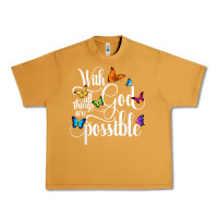 Peanut Butter With God All Things Are Possible  Religious Butterfly Art Urban Heavy Tee - InspiraDesign