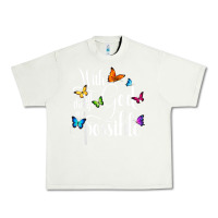 Pistachio With God All Things Are Possible  Religious Butterfly Art Urban Heavy Tee - InspiraDesign