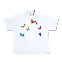 White With God All Things Are Possible  Religious Butterfly Art Urban Heavy Tee - InspiraDesign