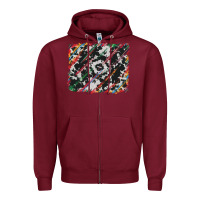 Burgundy cowhide and serape background Zipper Hoodie - RanaPortraitStore