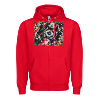 Red cowhide and serape background Zipper Hoodie - RanaPortraitStore