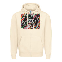 Sandshell cowhide and serape background Zipper Hoodie - RanaPortraitStore