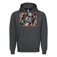 Smoke cowhide and serape background Zipper Hoodie - RanaPortraitStore