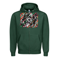 Sports Green cowhide and serape background Zipper Hoodie - RanaPortraitStore