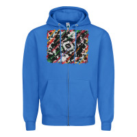 True Royal cowhide and serape background Zipper Hoodie - RanaPortraitStore