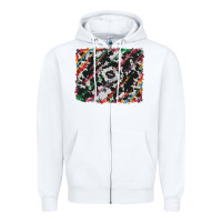 White cowhide and serape background Zipper Hoodie - RanaPortraitStore