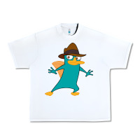 White Perry The Platypus Urban Heavy Tee - InspiraDesign