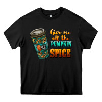 Black watercolor give me all the pumpkin spice Heavy Core Tee - RanaPortraitStore