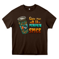 Chocolate Brown watercolor give me all the pumpkin spice Heavy Core Tee - RanaPortraitStore