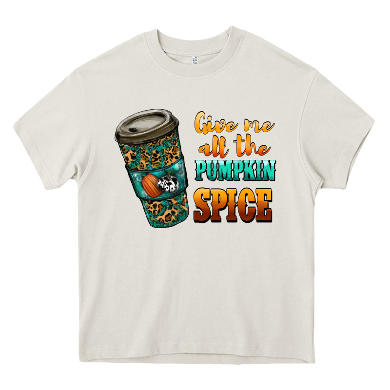 Watercolor Give Me All The Pumpkin Spice Heavy Core Tee by RanaPortraitStore | Teevron