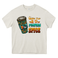Cream watercolor give me all the pumpkin spice Heavy Core Tee - RanaPortraitStore